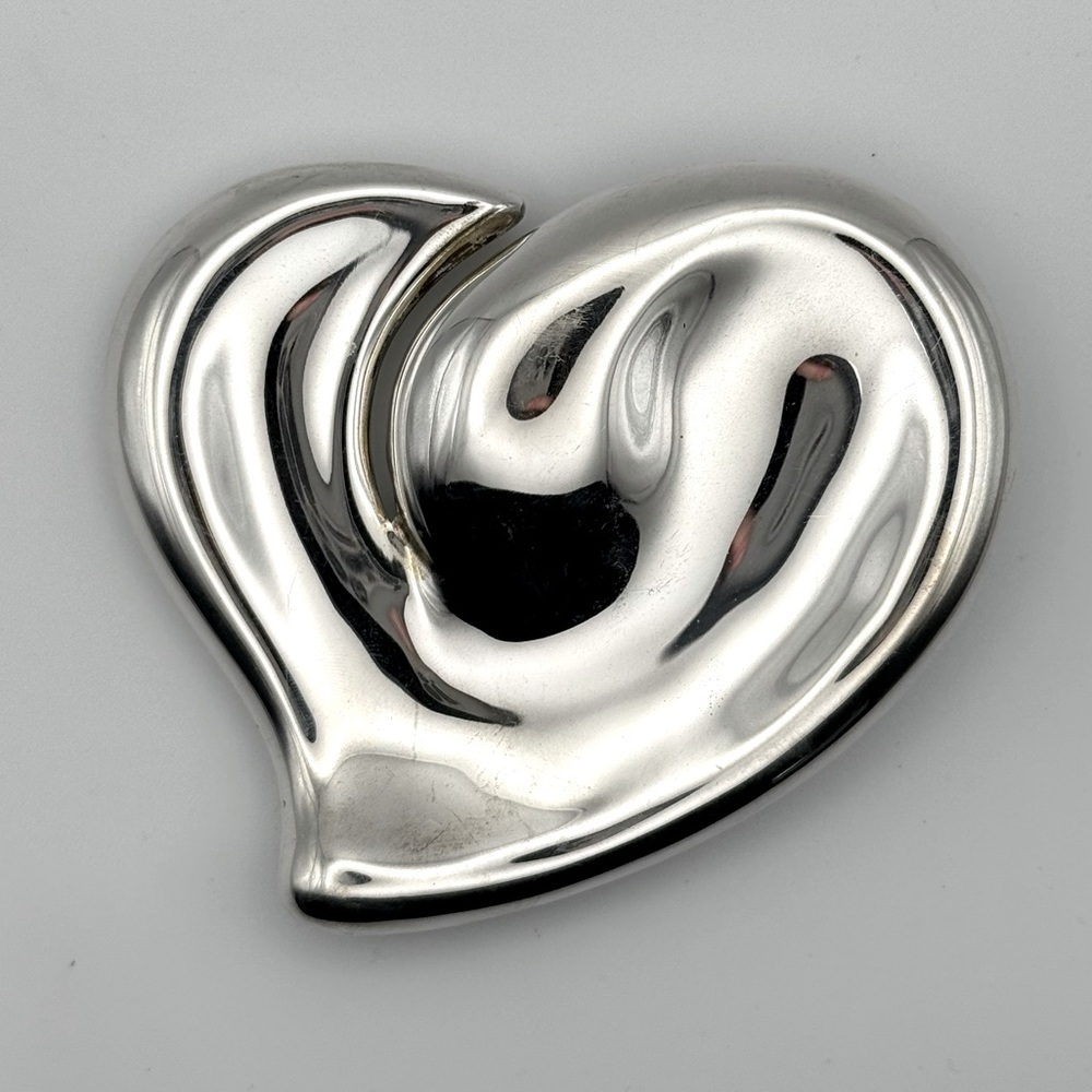 Tiffany & Co Elsa Peretti Silver Heart Belt Buckle Italy - Vintage!